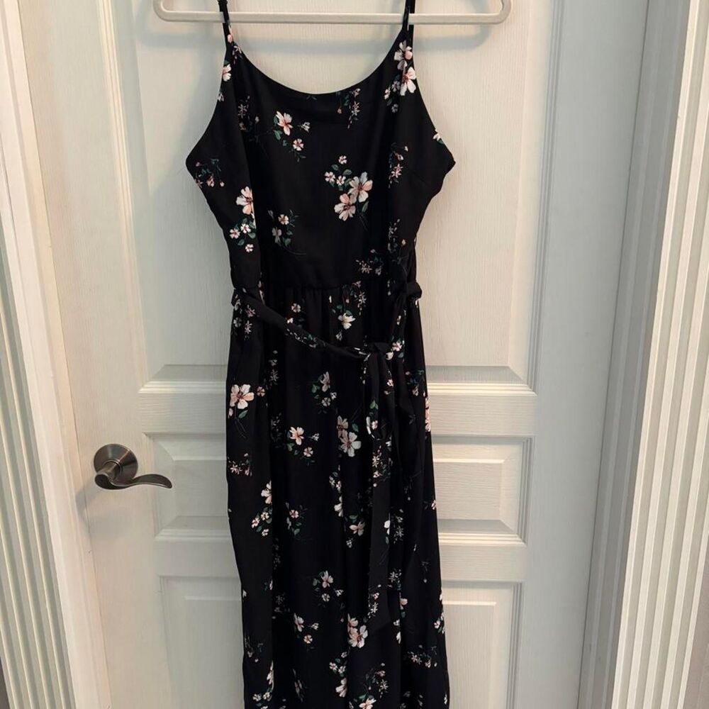 Gilli Women's Black Floral Jumpsuit